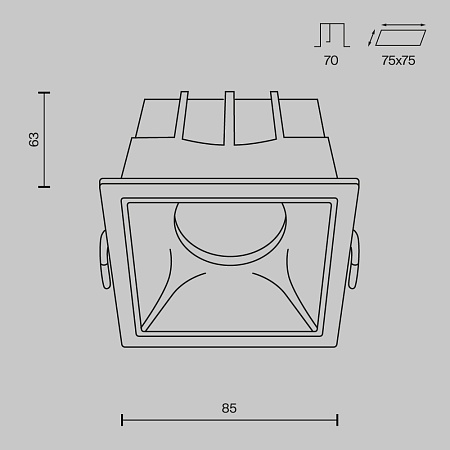 Встраиваемый светильник Technical Alfa LED DL043-01-15W4K-D-SQ-W - фото