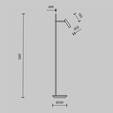 Напольный светильник (торшер) Maytoni Estudo Z010FL-L8W3K - фото