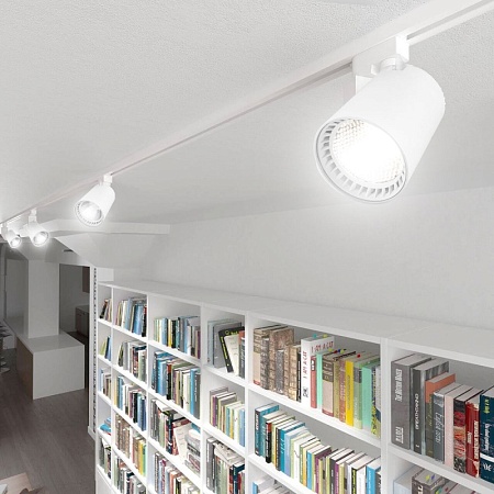 Светодиодный светильник Feron AL100 трековый однофазный на шинопровод 20W 4000K 35 градусов белый - фото