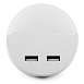 Светильник ночник Feron c 2мя USB выходами, FN1122 0,5W 230V, белый - фото