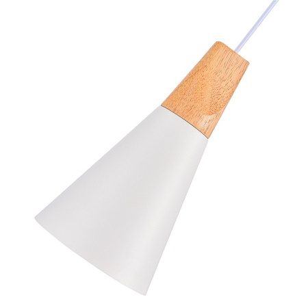 Светильник подвесной Белый/Белый, Светлое дерево E14 1*40W SLE125153-01 - фото