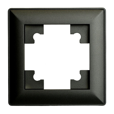 Рамка STEKKER, PFR00-7001-05 1-местная, пластик, серия Катрин, черный - фото