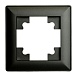 Рамка STEKKER, PFR00-7001-05 1-местная, пластик, серия Катрин, черный - фото
