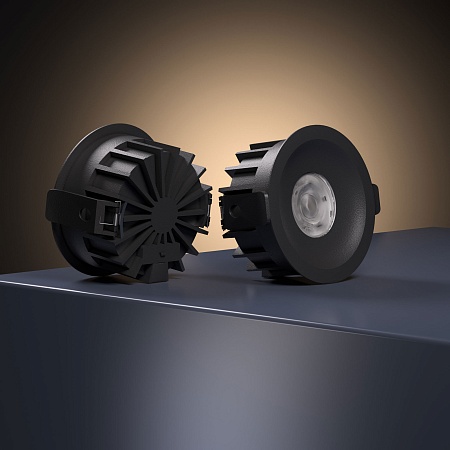 Светильник встраиваемый светодиодный Combi 15W 4000K черный 25068/LED Elektrostandard - фото