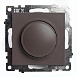 Выключатель диммирующий TRIAC(механизм), STEKKER GLS10-7106-04, 250V, 500W, серия Катрин, шоколад - фото