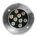 Светодиодный светильник тротуарный (грунтовый) Feron SP2803, 10W, AC/DC12V, низковольтный, 3000К, металлик, 160*H90mm, вн.диаметр: 110mm, IP67 - фото