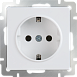 Розетка с заземлением белая WL01-SKG-01-IP20 - фото