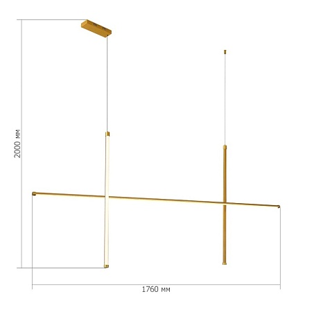 Светильник подвесной ST-Luce Матовое золото LED 1*50W 3000K SL6207.203.50 - фото