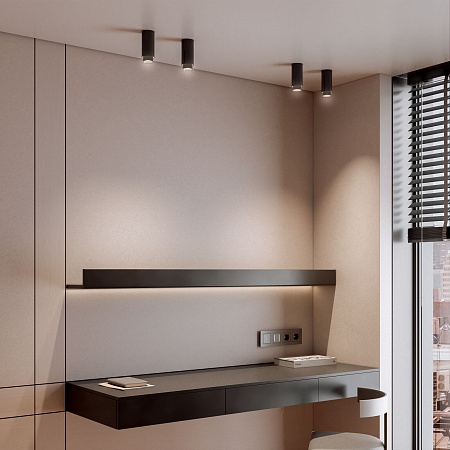 Светильник накладной Nubis GU10 чёрный 25012/01 Elektrostandard - фото