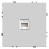 Розетка компьютерная 1-местная RJ-45 (механизм), STEKKER, серия Эмили, RST00-5117-01, белый фарфор, soft touch