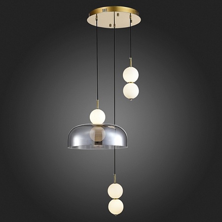 Светильник подвесной ST-Luce Золотистый/Молочно-Белый,Прозрачно-Дымчатый LED 1*21W SL6112.203.21 - фото