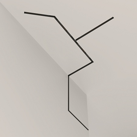 Трековая система Technical встраиваемая магнитная чёрная 350x340 TS-P-350-TR030-2-12W3K-B