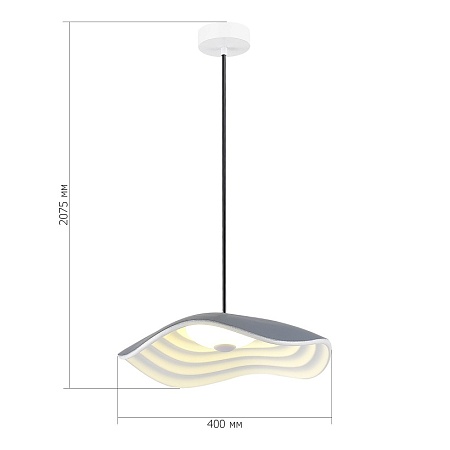 Светильник подвесной ST-Luce Серый/Серый, Белый LED 1*12W 3000K SL6208.701.12 - фото