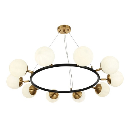 Светильник подвесной Черный, Латунь/Белый E27 10*60W SLE220403-10 - фото