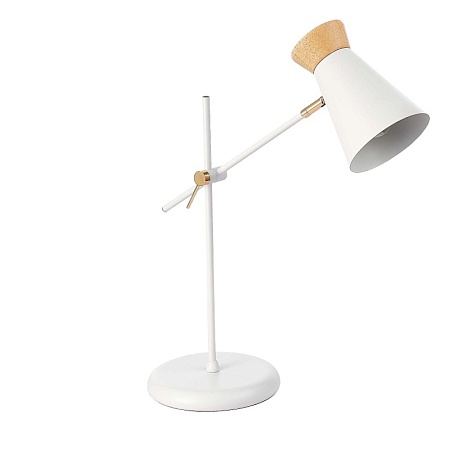 Прикроватная лампа Белый, Золотистый/Белый, Дерево E27 1*60W SLE1252-504-01 - фото