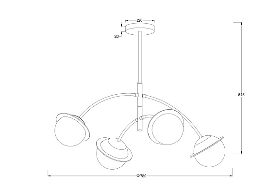 Люстра Freya FR5323CL-04CH - фото