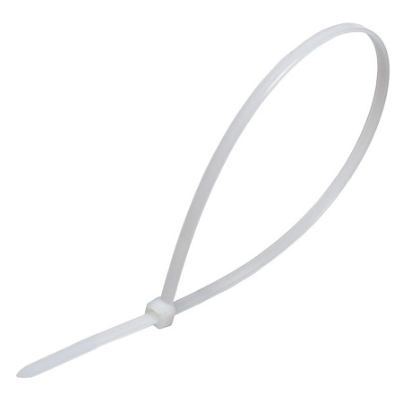 Хомут нейлоновый STEKKER NYCT47-200 4,7х200 мм, d пучка max 50 мм, нагрузка 22кг, белый, упаковка 100 шт - фото