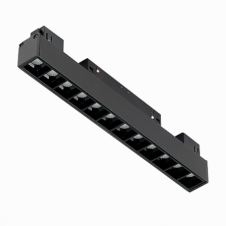 Магнитный трековый светильник Черный LED 1*12W 3000K 1 009Lm Ra>90 36° IP20 L222xW22xH4 ST361.436.12 - фото