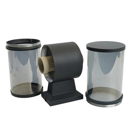 Светильник садово-парковый Feron DH1302, на стену вверх/вниз,  E27 230V, черный - фото