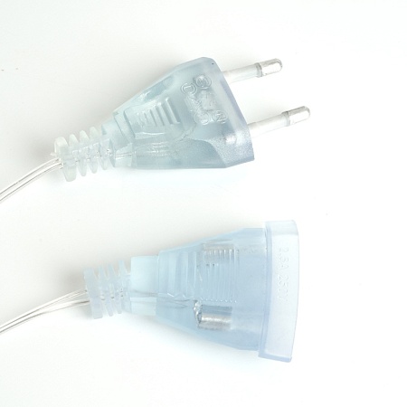 Светодиодная гирлянда Feron CL27 занавес Водопад  3*3м  + 3м 230V 5000K с контроллером, c питанием от сети, прозрачный шнур - фото