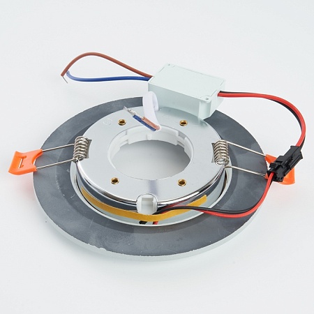 Светильник встраиваемый с белой LED подсветкой Feron CD5023 потолочный GX53 без лампы, матовый - фото
