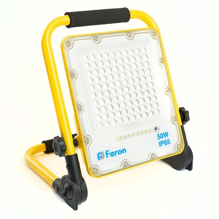 Светодиодный прожектор Feron LL-951 переносной с зарядным устройством IP66 50W 6400K - фото