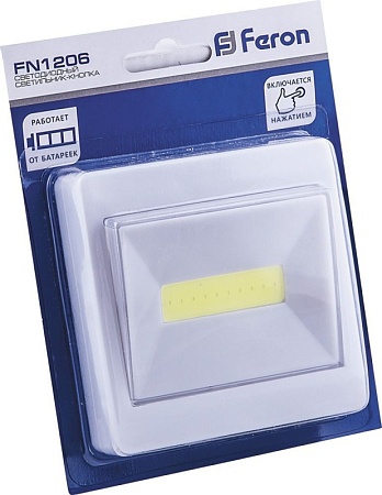 Светодиодный светильник-кнопка  Feron FN1206  3W, белый - фото