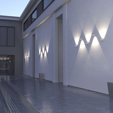 Уличный настенный светодиодный светильник Ray LED IP54 35134/W белый Elektrostandard - фото