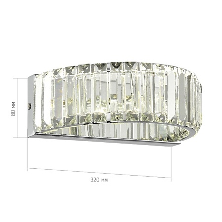 Светильник настенный ST-Luce Хром/Прозрачный LED 1*13W 4000K SL1622.101.01 - фото