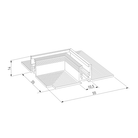 Коннектор угловой для встраиваемого шинопровода Mini Magnetic 85177/00 Elektrostandard - фото