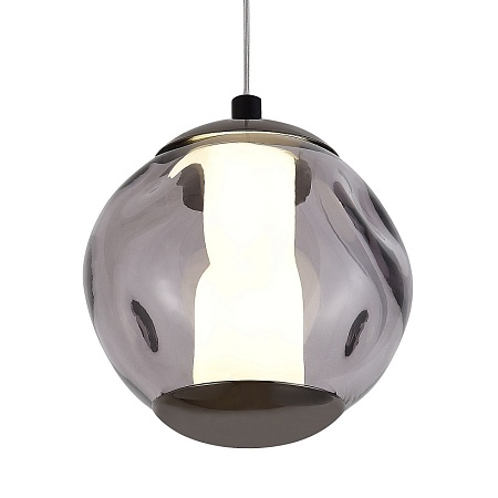 SL6520.403.01 Светильник подвесной ST-Luce черный жемчуг/прозрачно-дымчатый LED 1*5W 4000K HELMI - фото