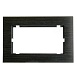 Рамка  2-местная (без перемычки), металл, STEKKER, MFR00-7012-05, серия Катрин, черный - фото