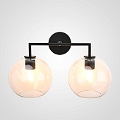Бра Rh Utilitaire Globe Shade Double Sconce Black Imperiumloft 123272-22