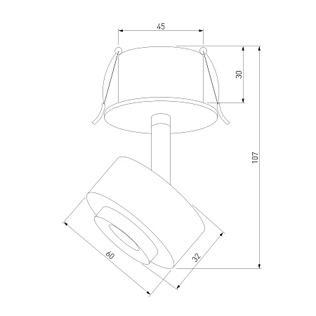 Потолочный поворотный светодиодный светильник Only 6W 4000K чёрный 25089/LED Elektrostandard - фото