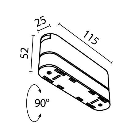 Комплектующие для трекового светильника Technical Accessories for tracks Radity TRA084FC-11SW - фото