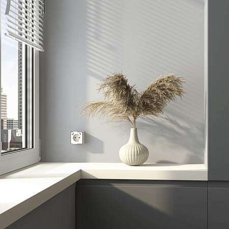 Розетка с заземлением, шторками и USB тип A+C Gallant слоновая кость W5071703 - фото