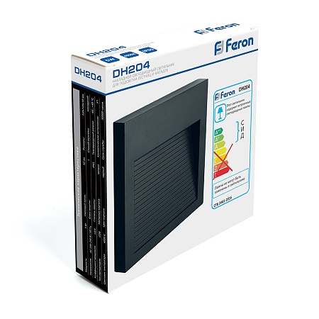Светодиодный светильник Feron DH204 накладной 5W 4000K, IP65, черный - фото