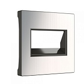 Накладка для двойной розетки Еthernet RJ-45 глянцевый никель WL02-RJ45+RJ45-CP