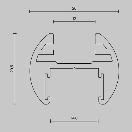 Шинопровод подвесной круглый Technical TRX172-R-111B - фото