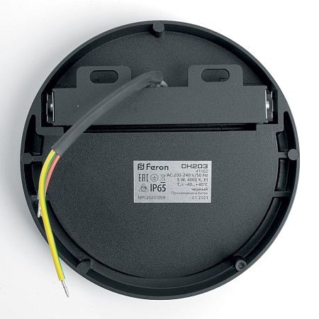Светодиодный светильник Feron DH203 накладной 5W 4000K, IP65, черный - фото