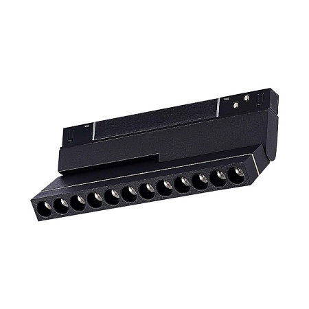 Магнитный трековый светильник Черный LED 1*12W 3000K 450Lm Ra>90 36° IP20 L220xW22xH117 ST805.436.12 - фото