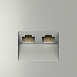 Розетка компьютерная встраиваемая VOLTUM S70 двойная RJ45+RJ45 кат.6, (сталь)