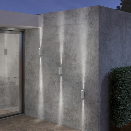 Уличный настенный светодиодный светильник Blaze LED IP54 35136/W серый Elektrostandard - фото