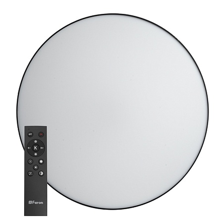 Светодиодный управляемый светильник Feron AL6200 “Simple matte” тарелка 80W 3000К-6500K черный - фото