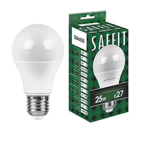 Лампа светодиодная SAFFIT SBA6525 Шар E27 25W 230V 6400K - фото