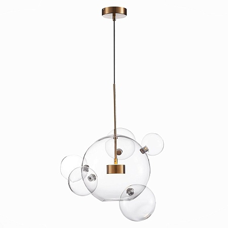 Светильник подвесной ST-Luce Латунь/Прозрачный LED 1*14W 3000K SL1133.213.01 - фото