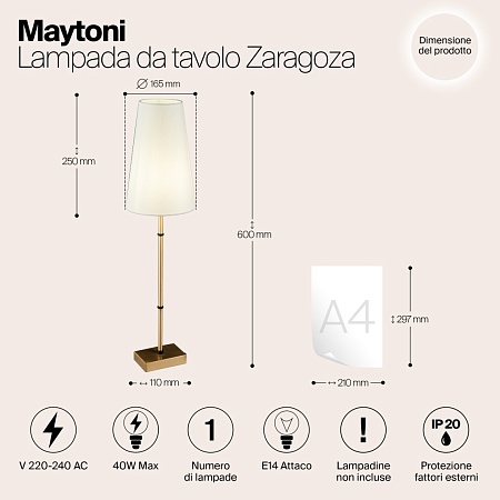 Люстра Maytoni Zaragoza H001CL-05BS - фото