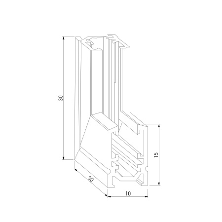 Коннектор угловой внутренний для накладного шинопровода Mini Magnetic 85180/00 Elektrostandard - фото