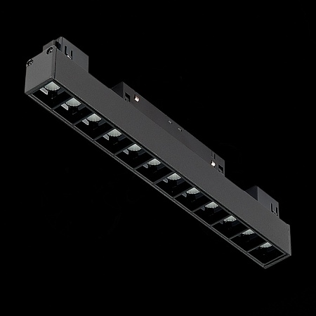 Магнитный трековый светильник Черный LED 1*12W 4000K 1 009Lm Ra>90 36° IP20 L222xW22xH4 ST361.446.12 - фото