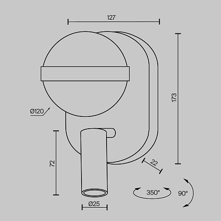 Настенный светильник (бра) Maytoni MOD441WL-L8B3K - фото